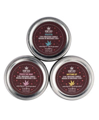 Hemp Seed 3 N 1 Valentine's 2025 Massage Candle Trio 1.75 Oz