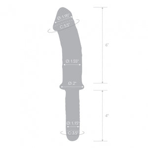 Glas 11in Realistic Double Ended Dildo W/ Handle