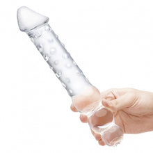 Load image into Gallery viewer, Glas 12in Double Ended Dildo W / Anal Beads
