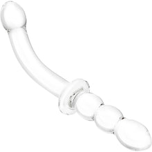 Load image into Gallery viewer, Glas 12in Girthy Ribbed G-spot Glass Dildo W/ Handle Grip
