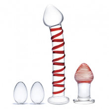 Load image into Gallery viewer, Glas 4pc Mr Swirly Set W/ Glass Kegal Balls &amp; Butt Plug
