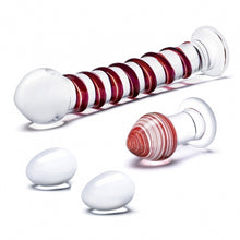 Load image into Gallery viewer, Glas 4pc Mr Swirly Set W/ Glass Kegal Balls &amp; Butt Plug
