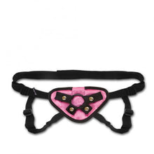 Load image into Gallery viewer, Velvet Knit Strap On Harness Pink
