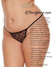 Load image into Gallery viewer, Barely Bare Polka Dot Open Panty Black Q/s
