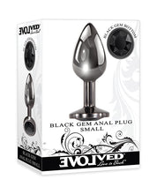 Load image into Gallery viewer, Evolved Gem Black Anal Plug Small
