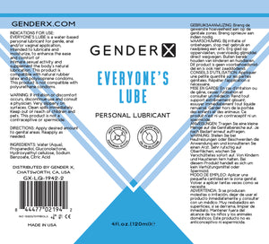 Gender X Everyones Lube 4 Oz