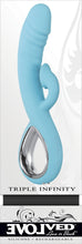 Load image into Gallery viewer, Evolved Triple Infinity Vibrator W/ Suction Blue
