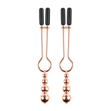 Load image into Gallery viewer, Selopa Beaded Nipple Clamps Rose Gold
