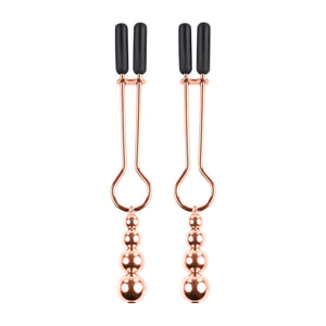 Selopa Beaded Nipple Clamps Rose Gold