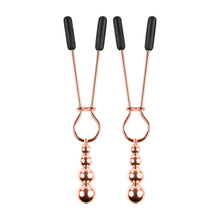 Load image into Gallery viewer, Selopa Beaded Nipple Clamps Rose Gold
