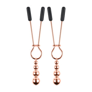 Selopa Beaded Nipple Clamps Rose Gold