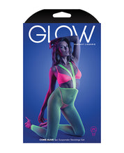 Load image into Gallery viewer, Glow Come Alive 3pc Seamless Set Neon Green &amp; Pink O/s
