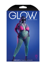 Load image into Gallery viewer, Glow Come Alive 3pc Seamless Set Neon Green &amp; Pink Q/s
