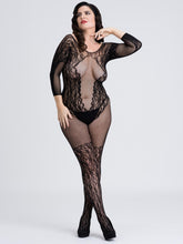 Load image into Gallery viewer, Fifty Shades Captivate Plus Size Black Lace Spanking Bodystocking O/s Queen
