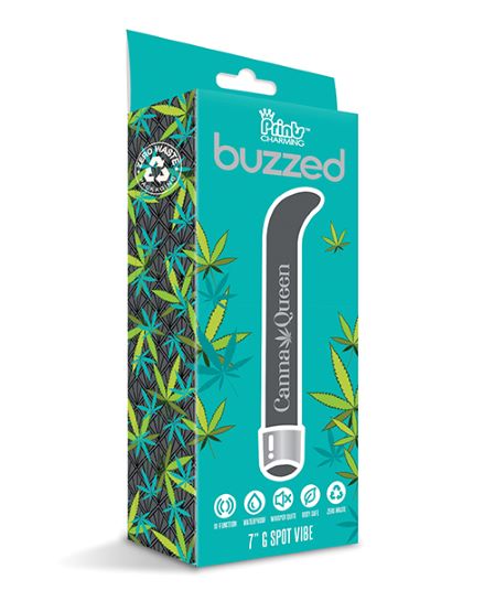 Prints Charming Buzzed 7 G Spot Vibe Canna Queen Grey 