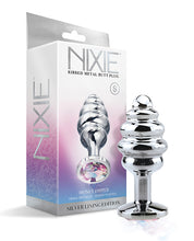 Load image into Gallery viewer, Nixie Honey Dipper Small Ribbed Stainless Steel Plug
