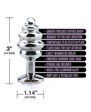 Load image into Gallery viewer, Nixie Honey Dipper Small Ribbed Stainless Steel Plug
