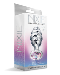 Nixie Honey Dipper Large Ribbed Stainless Steel Plug