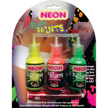 Load image into Gallery viewer, Neon Body Paints 3pk Carded
