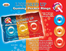 Load image into Gallery viewer, Liquored Up Pecker Gummy Rings 3pk
