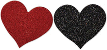 Load image into Gallery viewer, Nipplicious Heart Shaped Glitter Pasties 2pk
