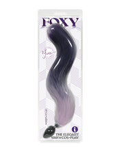 Load image into Gallery viewer, Foxy Tail Silicone Butt Plug Purple
