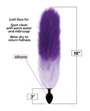 Load image into Gallery viewer, Foxy Tail Silicone Butt Plug Purple
