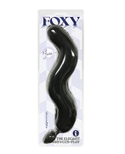 Load image into Gallery viewer, Foxy Tail Silicone Butt Plug Black
