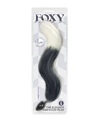 Foxy Tail Silicone Butt Plug Grey