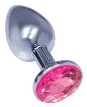 Load image into Gallery viewer, 9&#39;s Silver Starter Bejeweled Stainless Steel Plug
