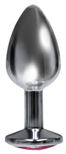 Load image into Gallery viewer, 9&#39;s Silver Starter Bejeweled Stainless Steel Plug
