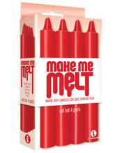 Load image into Gallery viewer, The 9&#39;s Make Me Melt Sensual Warm-drip Candles 4pk Red
