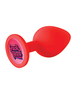 The 9's Booty Call Silicone Butt Plug Red Fuck Yeah