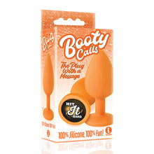 Load image into Gallery viewer, The 9&#39;s Booty Call Silicone Butt Plug Orange Hit It Hard
