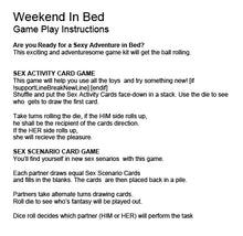 Load image into Gallery viewer, Behind Closed Doors Weekend In Bed Game Kit
