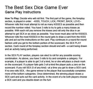 The Best Sex Dice Game Ever