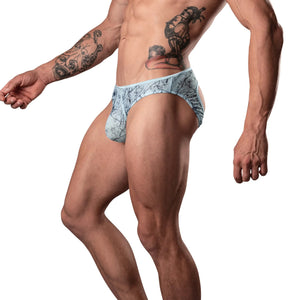 Marble Mesh Moonshine Jock Light Blue L/xl