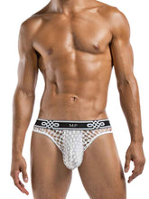 Load image into Gallery viewer, Peep Show Lo Rise Thong White Small/ Medium
