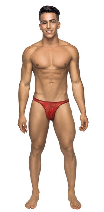 Bong Thong Stretch Lace Red S/m