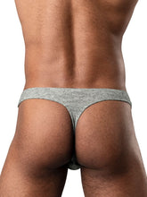 Load image into Gallery viewer, Ribbed &amp; Ready Thong Grey S/m
