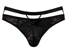 Load image into Gallery viewer, Lucifer Cutout Thong Black L/xl
