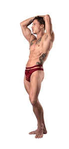 Lucifer Cutout Thong Burgundy L/xl