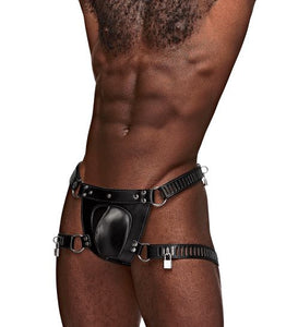 Aries Leather Harness Black O/s