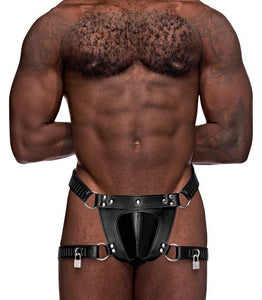 Aries Leather Harness Black O/s