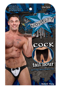 Novelty Maitre D Thong Black O/s