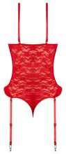 Load image into Gallery viewer, Cupless Crotchless Teddy Red S/m (luv Lace)
