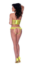 Load image into Gallery viewer, Love Star Bustier &amp; Panty Set Chartreuse L/xl
