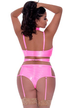 Load image into Gallery viewer, Club Candy Bra Harness &amp; Panty Pink 2xl
