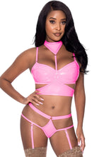 Load image into Gallery viewer, Club Candy Bra Harness &amp; Panty Pink L/xl
