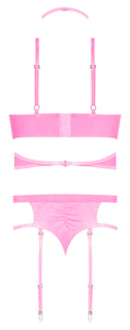 Club Candy Bra Harness & Panty Pink L/xl